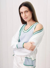Color Block Cardigan Sweater